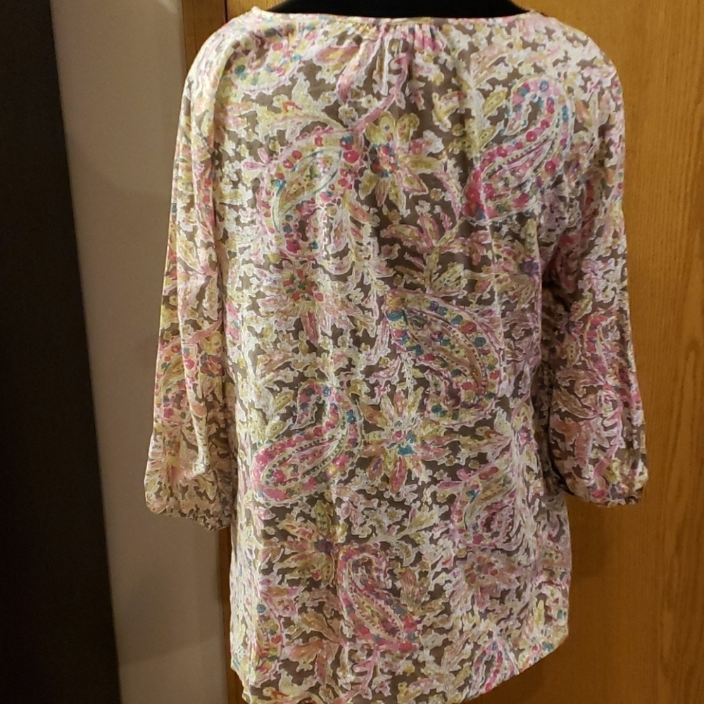 Tommy bahama cotton beaded lace floral top - Picture 5 of 7